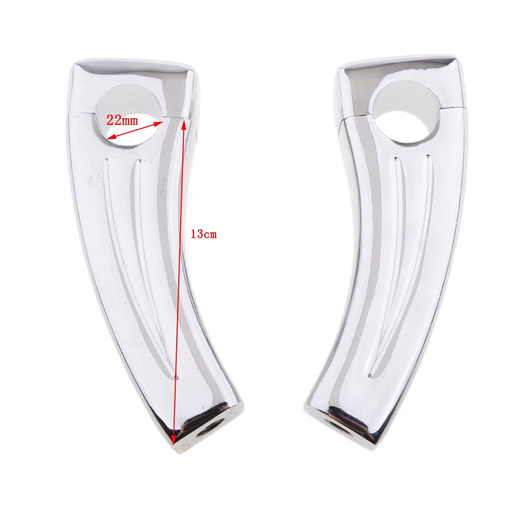 1 Pair 13cm Chrome Motorcycle Handlebar Pull Back Risers Universal 22mm 7/8