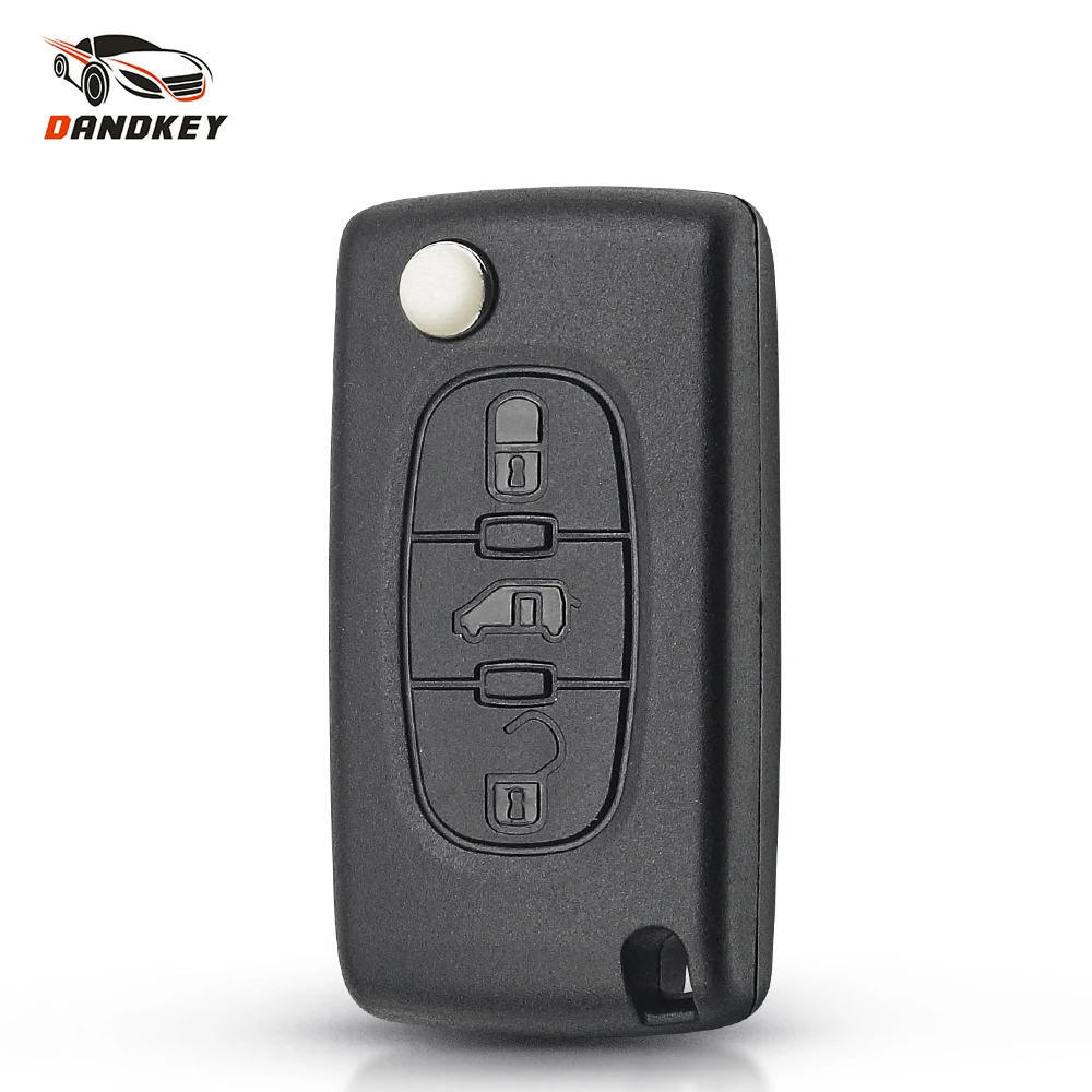 Dandkey Nuovo Ricambio Per Fiat Scudo Per Spedizione 3 Pulsanti Flip Key Fob Remote Car Key Case Shell Uncut Hu83 / Va2 Blade