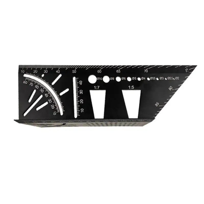 Многофункциональная угловая линейка 45 90 градусов Алюминиевый сплав Точная деревообрабатывающая квадратная угловая линейка маркировочный прибор плотник инструмент
