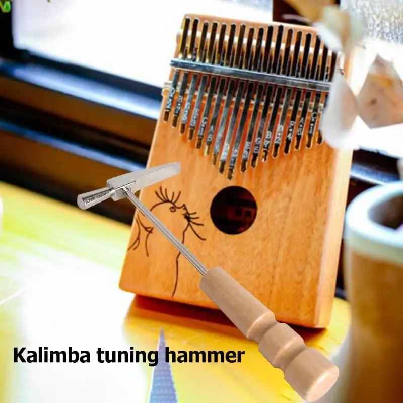 Kalimba тюнинг деревянная ручка молотка металлический молоток для большого пальца