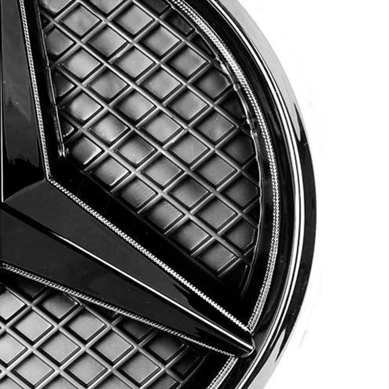 

LISIDIC LED Emblem for Mercedes Benz 2011-2018 Black Edition Front Car Grille Badge Illuminated Logo Hood Star DRL White Light