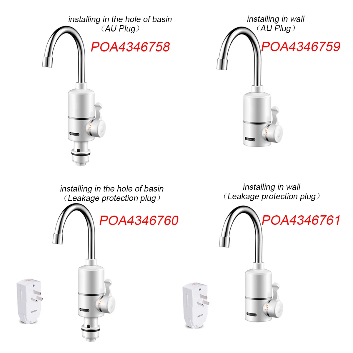 220V 3000w Instant Electric Water Heater Tap Rotatable Hot Water Faucet Heater Cold Heating Faucet Tankless Rapid Heater