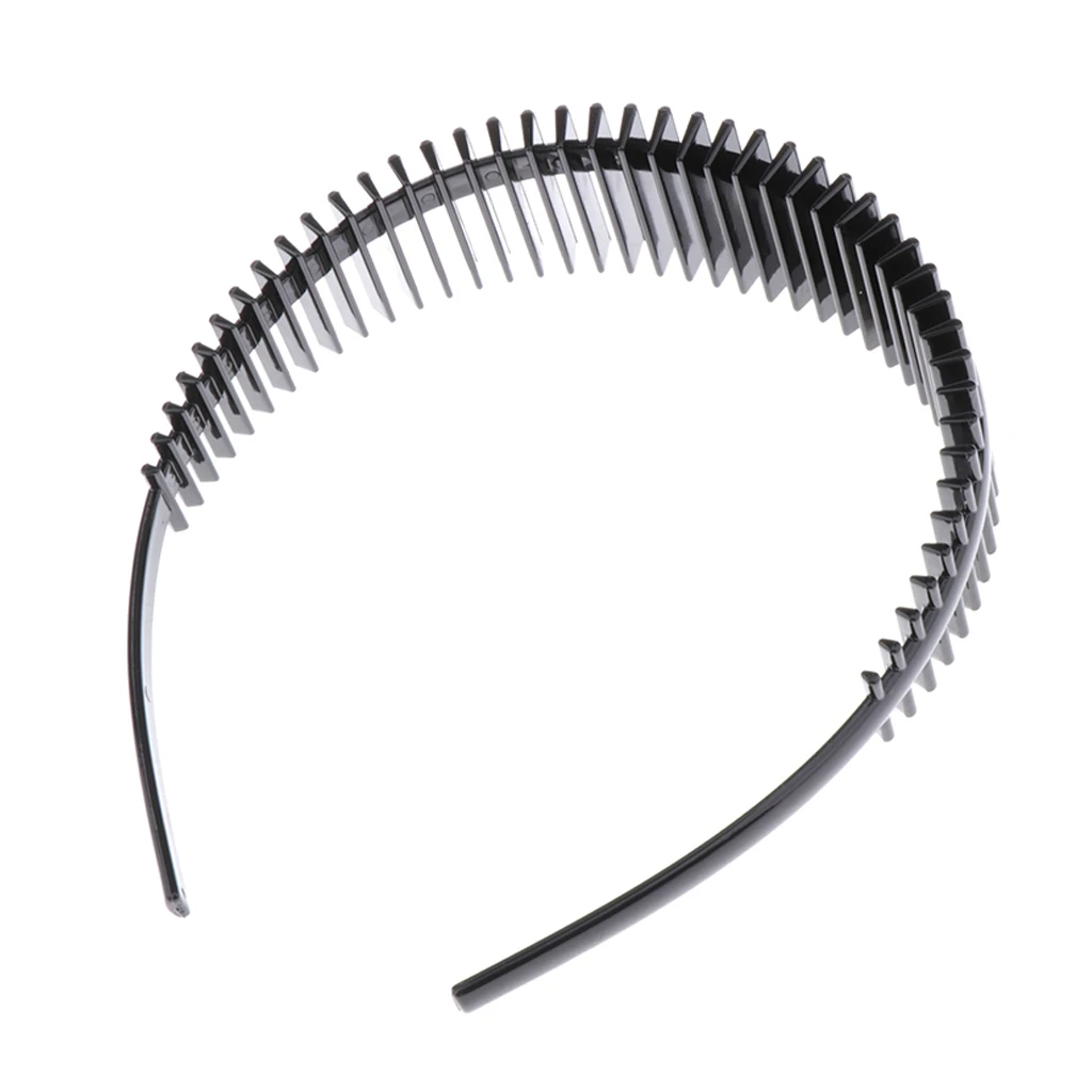 Zig Zag Headband Plastic Double-sided Tooth Hair Comb Headband for Women Men