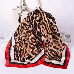 Silk Head Scarf Women Satin Shawl Wrap Fashion Office Lady Hair Band Hand Kerchief Spring Summer Scarves 70*70cm Foulard Bandana