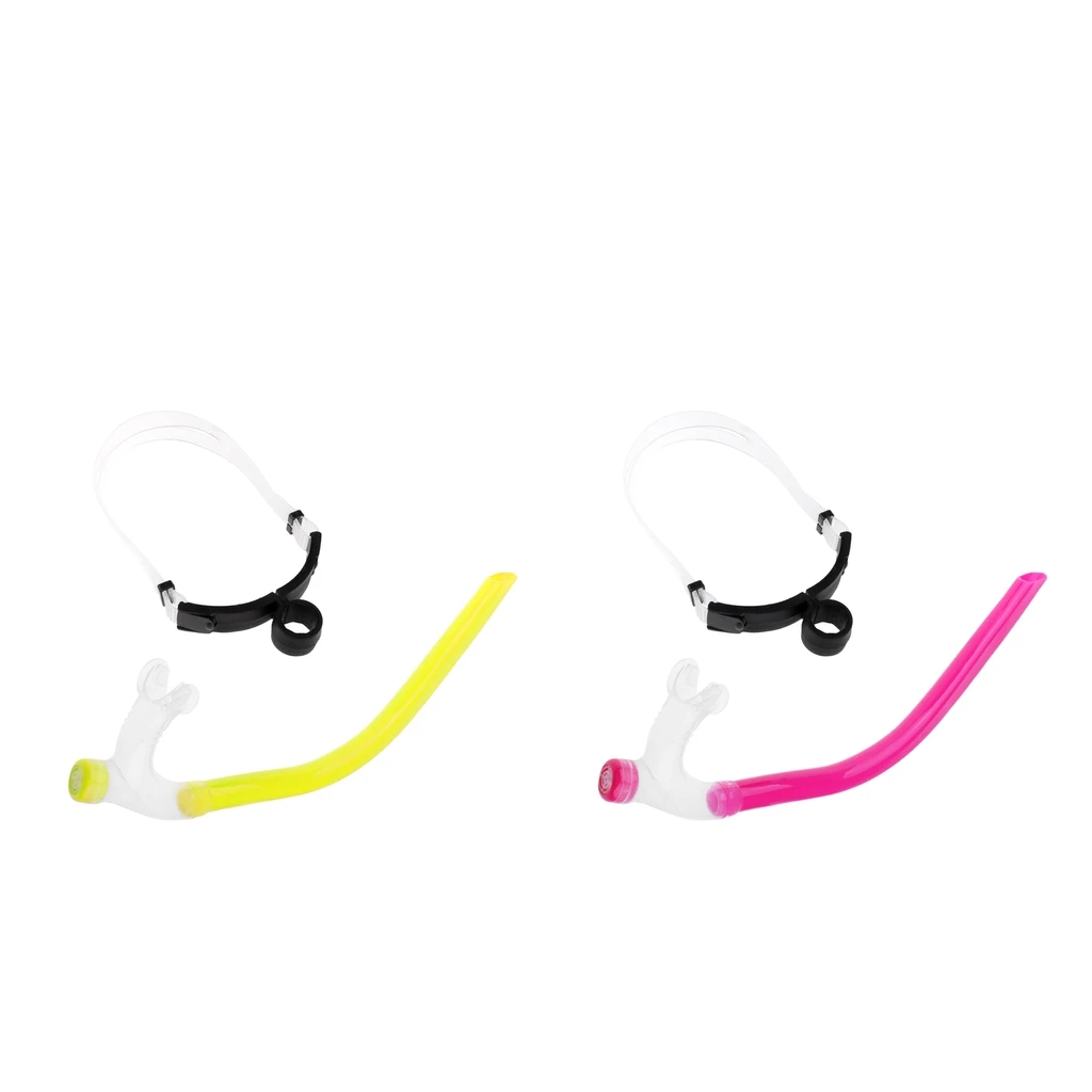 Silicone Professional Swimming Snorkel Set Breathing Tube & Hair Band Buckle Diving Masks 