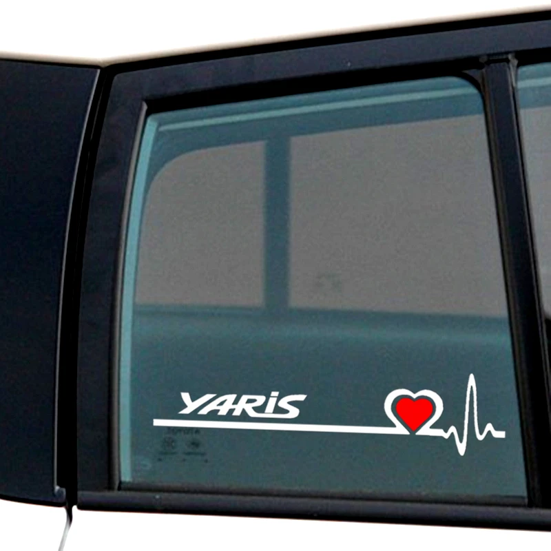 Автомобильные наклейки Yaris с электрокардиограммой для зеркал заднего вида Toyota |