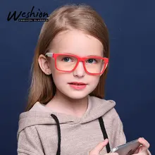 Голубые световые блокирующие очки для девочек, детские антибликовые фильтры, детские очки, оптические линзы с рецептом на возраст от 3 до 10 лет