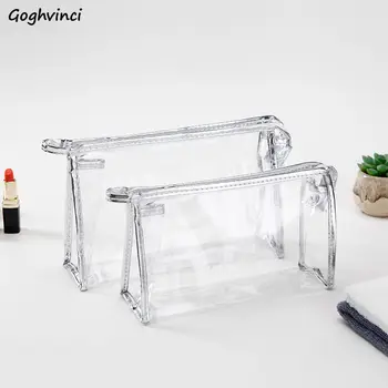 

Cosmetic Bags Transparent 4 Colors Simple Fashion Portable Folding Women Men Toiletry Makeup Bag Korean Multi-function Chic New