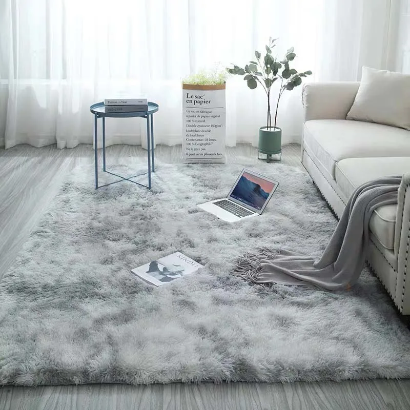 Новейшая гостиная комната диван стол меховой коврик Домашний прикроватная Прихожая ковер молитвенный матрас Декор коврики татами - Цвет: gray