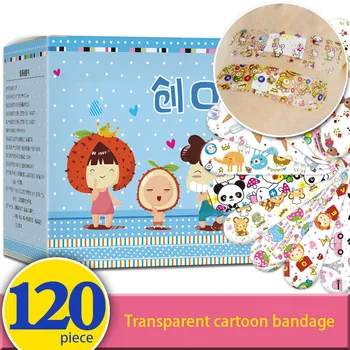 

120 Pcs Children Cartoon Bandages Adhesive Bandages Wound Plaster First Aid Hemostasis Band Aid Sterile Stickers for Kids Bebe