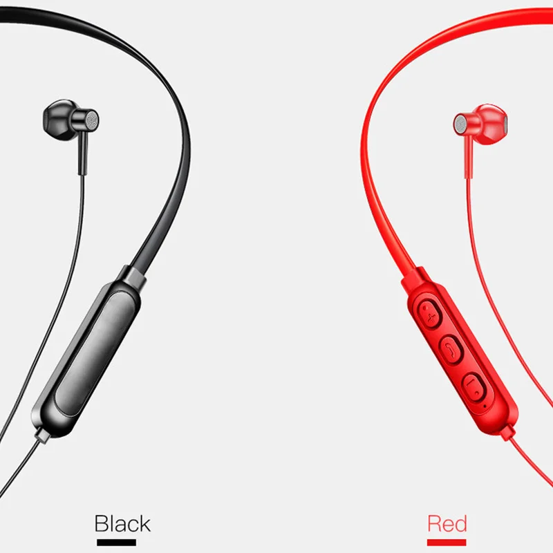 Беспроводные Bluetooth 5,0 наушники шеи беспроводные наушники низкие спортивные наушники для iPhone X samsung Xiaomi huawei LG