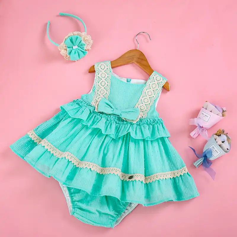 mint green baby outfit