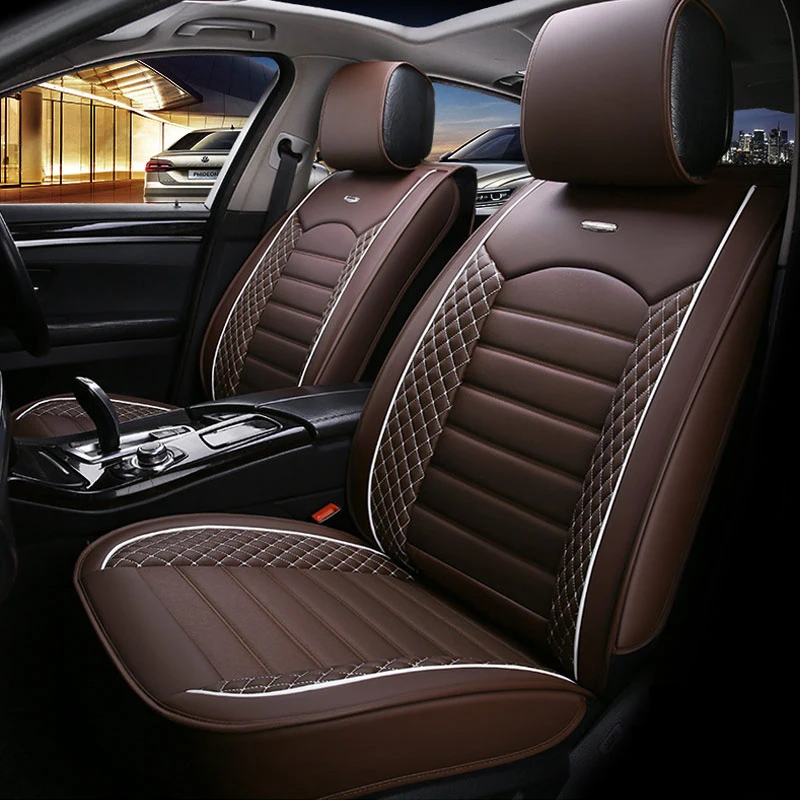 Кофейные автомобильные чехлы на сиденья для Ford Mondeo Focus2 3 Taurus Fiesta Edge Explorer kuga SUV