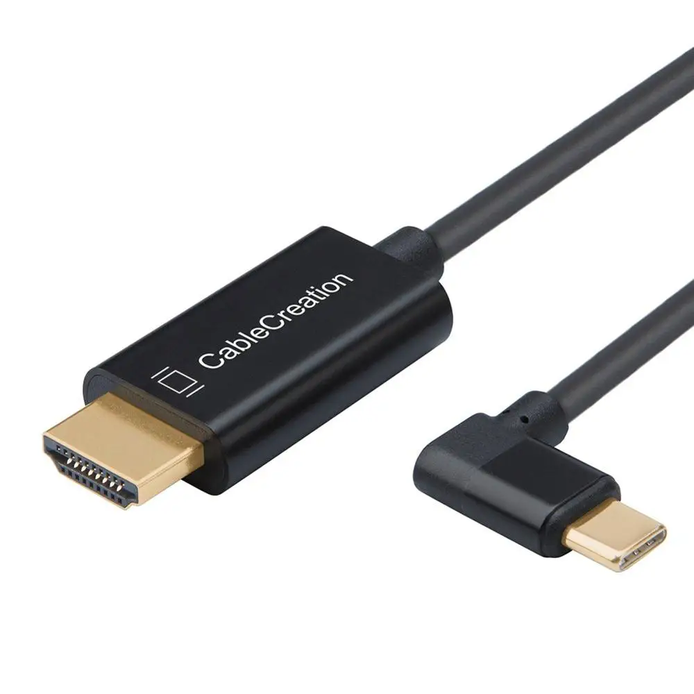 

USB C to HDMI 4K Cable, CableCreation Right Angle USB C to HDMI Cable For Macbook Pro 2019,2018, iPad Pro 2018, Galaxy S10, etc.