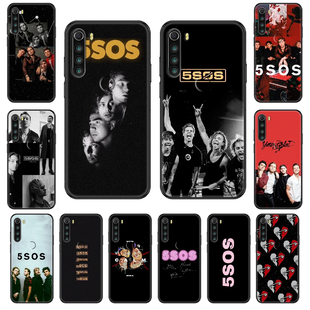 5 секунд лета 5SOS чехол для телефона Xiaomi Redmi Note S2 4 6 7 8 A S X Plus Pro черный мягкий модный с