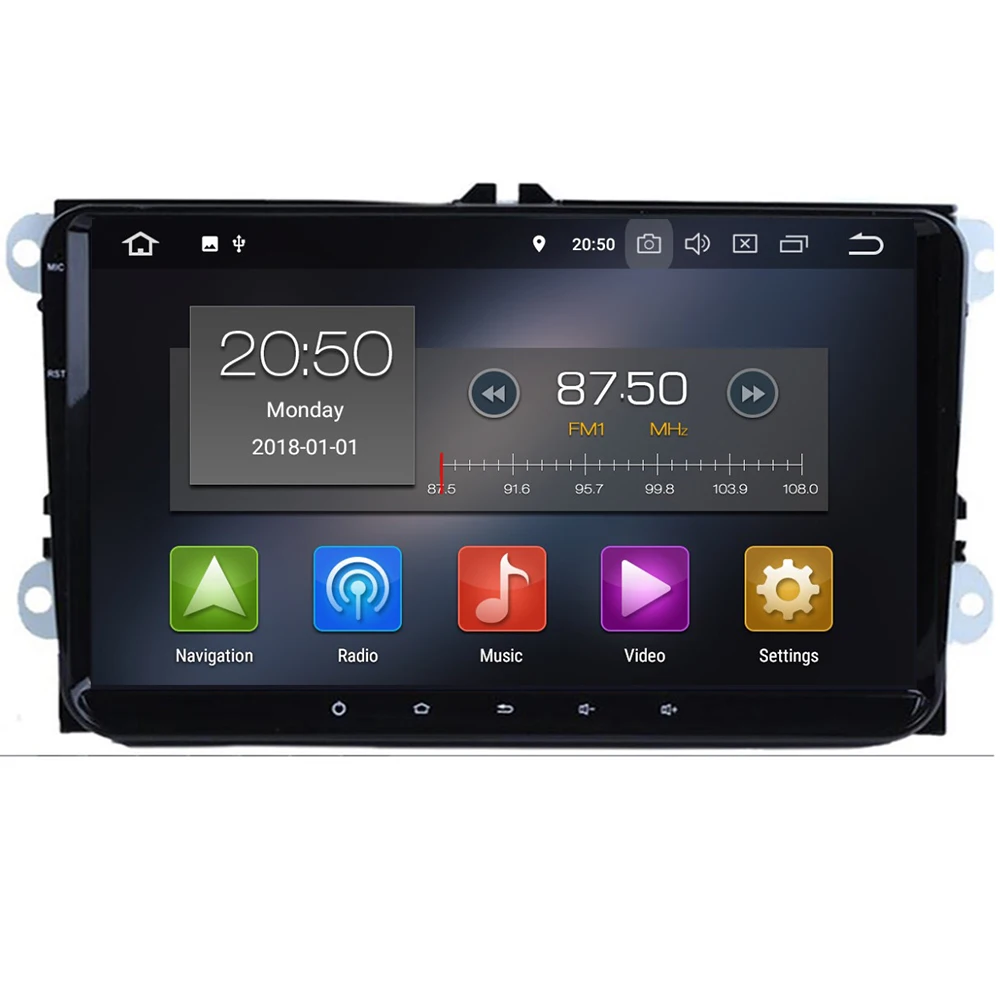 

Car Multimedia Player 2din Car Radio GPS navi Android 9 For Volkswagen Passat b6 VW PoloT5 Skoda Octavia 2 rapid golf 5 seatleon