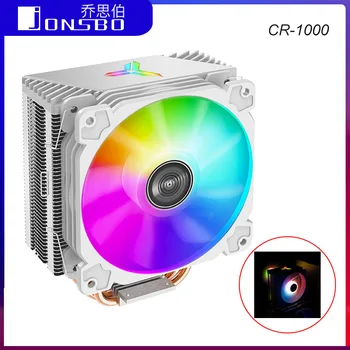 شراءجونسبو CR1000 برج LED مروحة تبريد لوحدة المعالجة الرئيسية 4 أنابيب الحرارة PWM 4Pin التبريد بالوعة الحرارة الهيدروليكية تحمل سبيكة المبرد إنتل AMD