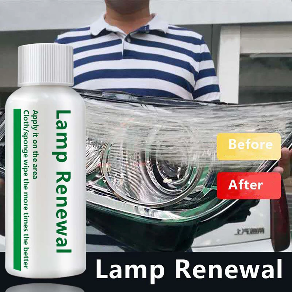 20/50ml Liquid Car Headlight Restoration Lamp Renovation Lights Renewal Agent Polishing Coat Maintenance Motorcycle Accessories