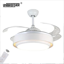 42 дюймов светодиодный потолочный вентилятор лампа вентиляторы с подсветкой обратный инвертор хороший сон тишина спальни лампы 40 Вт три цвета Изменение воздуха