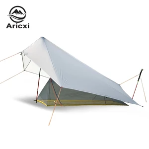 Aricxi licht gewicht outdoor Camping Zelt 15D Nylon Silicon shelter tarp 1 Person 3 Saison 4 saison Regen Fliegen Zelt plane