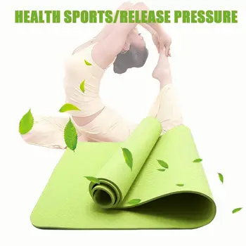

Yoga Mats Solid Color Easy to Carry Gym Home Fitness Tasteless Yoga Pads TPE Non-slip Elastic Pilates Cushions Mats