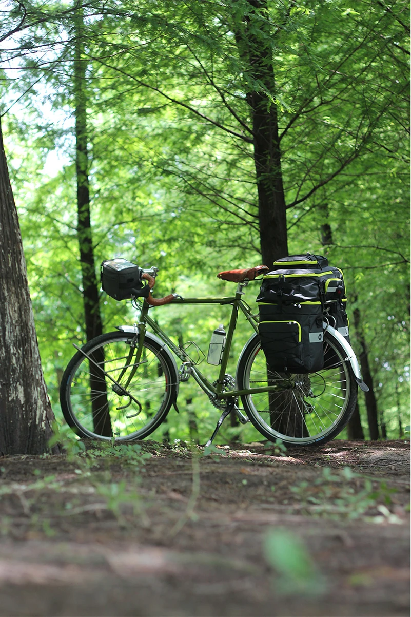 WEST BIKING сумка для горного велосипеда 3 в 1 Водонепроницаемая велосипедная сумка для багажника двухстороннее заднее сиденье для велосипеда чемодан 75л велосипедная сумка