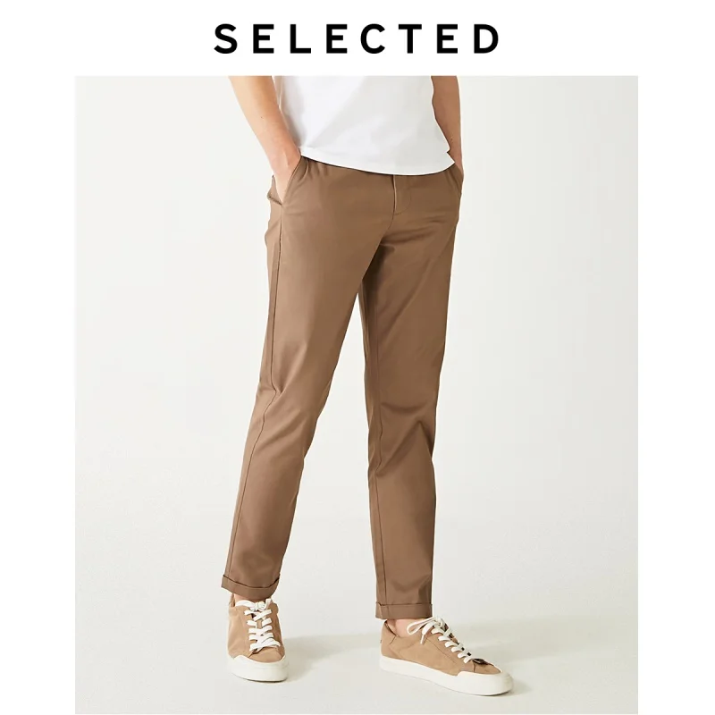 Мужские зауженные брюки из смесового хлопка в деловом стиле S | 419314530 - Цвет: SAND