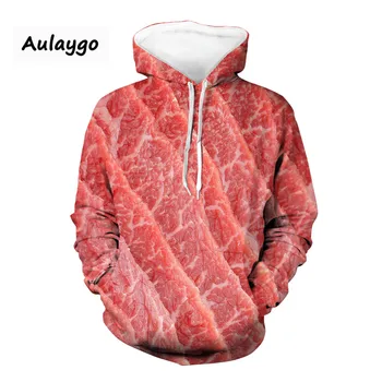 

2020 New Mens Hoodies 3d Meat Hamburger Doughnut Printing Pullovers Fashion Men Sweatshirt Hip Hop Hoodie Bluzy Meskie