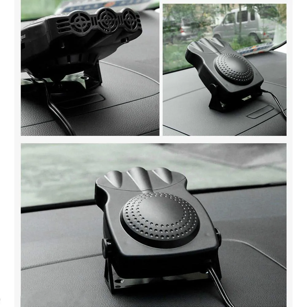 Portable Car Auto Heater 300° Rotatable Fast Heating Fan Defroster Demister