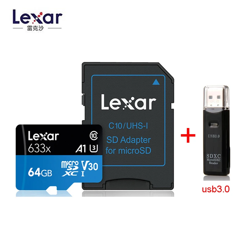 Lexar 633X новый оригинальный 95 МБ/с. Micro sd карты 512 ГБ 1 ТБ 128g 256 устройство чтения карт