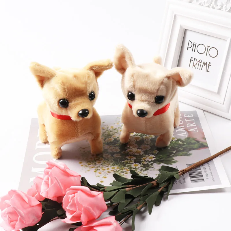 Hot Selling  Electric Robot Dog Toy Plush Pet Can Bark Walking Forward and Backward Interactive Toys for Children Lovely Gifts