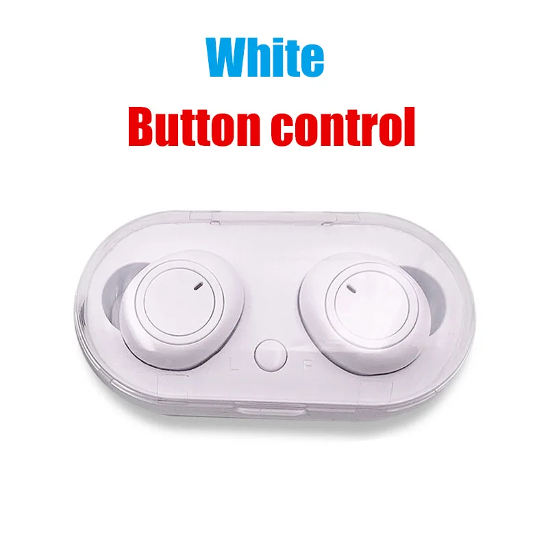 White Button Беспроводные Bluetooth наушники TWS 5,0 bass air наушники спортивные гарнитуры с микрофоном для iphone xiaomi dots PK T1 pro gt1 tws - Цвет: White Button