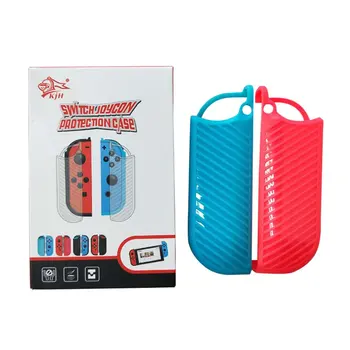 

KJH Soft Protective Case Console TPU Shell Handle Grip anti-Shock Cover Silicone Case for Nintend Switch Black Red Blue