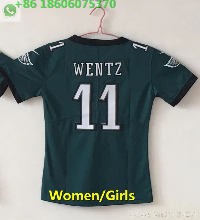 A+++ качественная женская футболка 11 carson wentz Philadelphia
