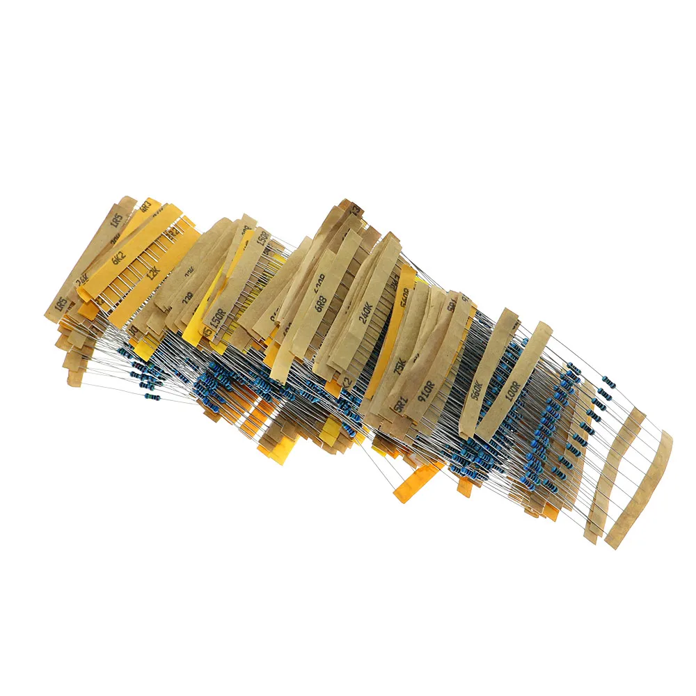 1350pcs/Box 135 Value 1/4W 1&Omega;~1M&Omega; Metal Film Resistor Assortment Kit