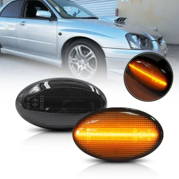 

2pcs Side Fender Marker Light Smoked Lens For 02-07 Subaru Impreza Wrx Sti For Subaru Forester 2001-2005