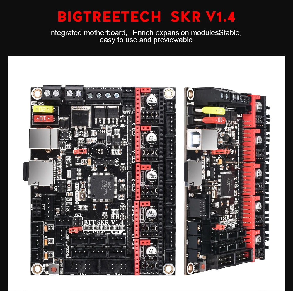 BIGTREETECH SKR V1.4/BTT SKR V1.4 турбо плата управления 32 бит+ wifi+ DCDC+ писатель для Ender SKR V1.3 части 3d принтера TMC2209 TMC2208