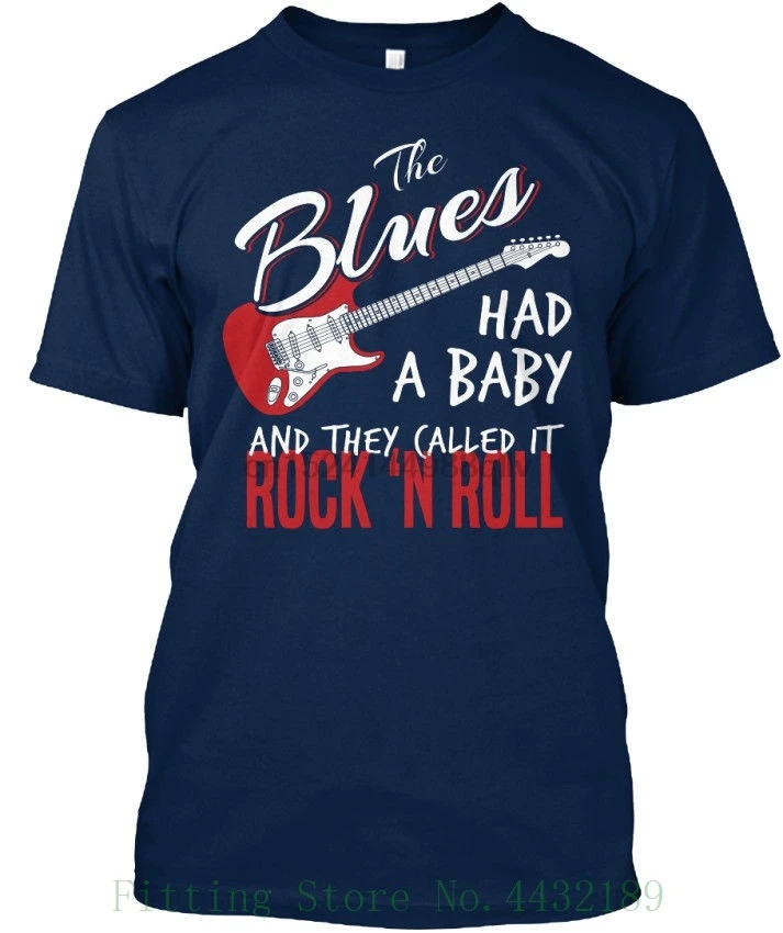 L14 The Blues Had A Baby Music Eu-и они называли это футболка элегантные белые футболки Мужская