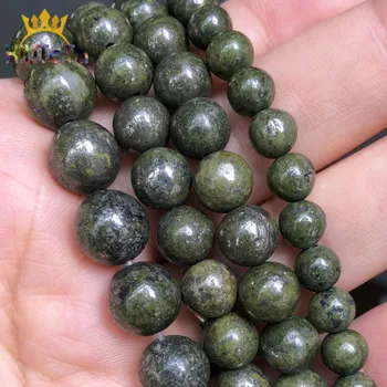 

6 8 10mm Natural Stone Green Lapis Lazuli Round Loose Spacer Beads For DIY Jewelry Making Bracelet Accessories 15'' Strands