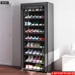 Armario de zapatos de tela no tejida, estante a prueba de polvo artesanal, organizador de ahorro de espacio para pasillo, armario Zapatero de almacenamiento de muebles para el hogar