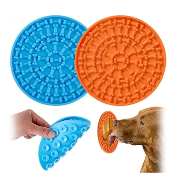 

Dog Lick Pad Slow Feeder Lick Mat for Dogs Durable Silicone with Strong Suction Licking Mat for Pet Bathing Groom LBShip