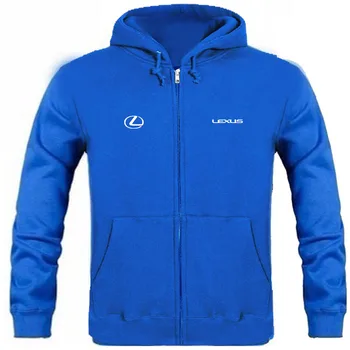 

Autumn Lexus logo brand male long sleeve solid hoodie zipper sweatshirts hoodie