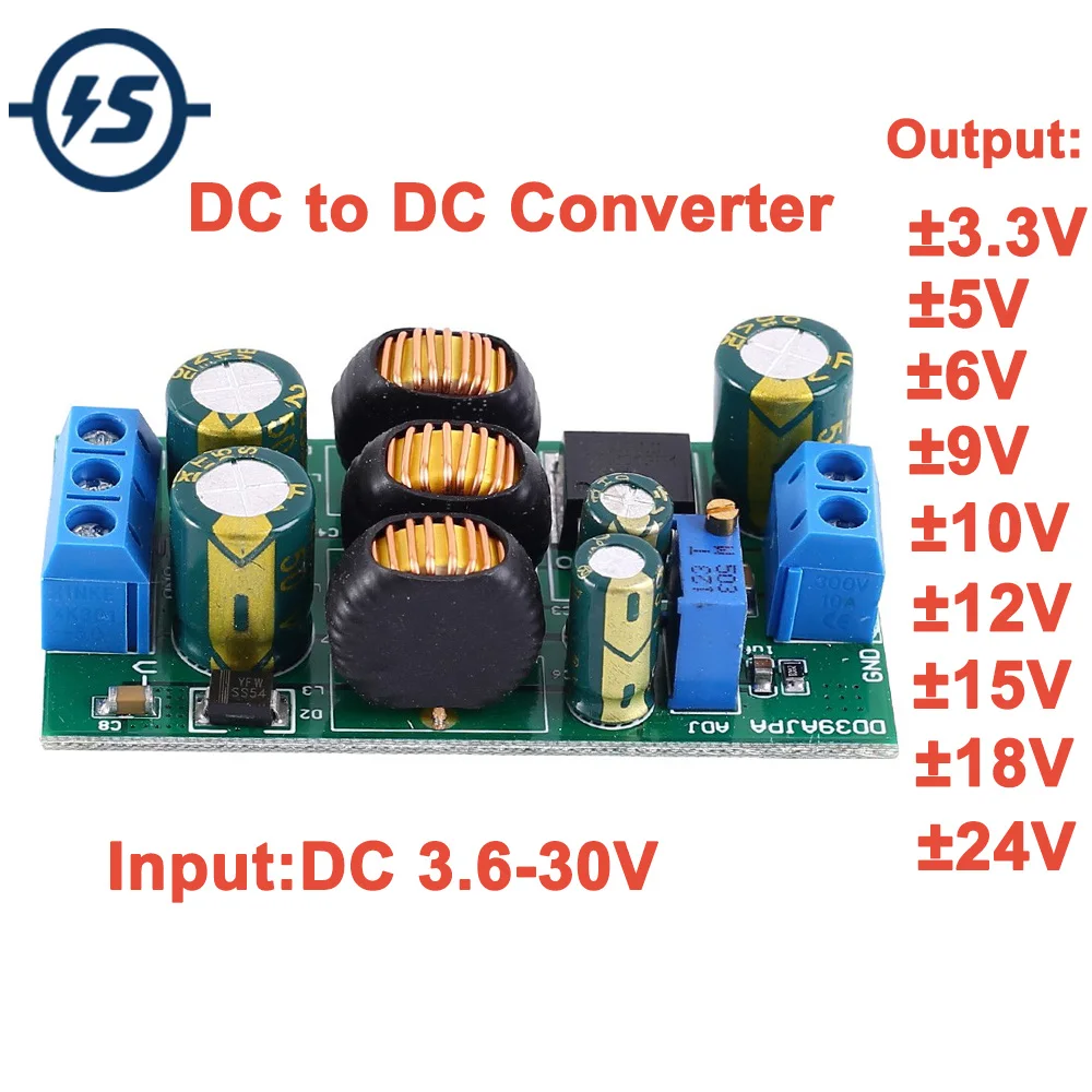 DC-DC-positive negative Spannung Spannungsversorgung Boost-Buck-Wandler Step Up Down Regler Eingangsspannung 3~24V Output /±5VDC