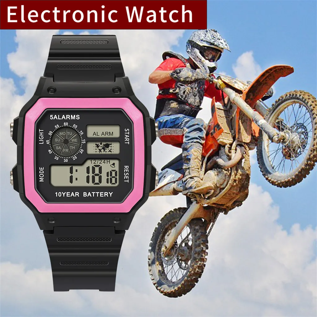 

Men's retro watches multifunction digital watch long-life battery waterproof reloj deportivo hombre fashion montre homme zegarek