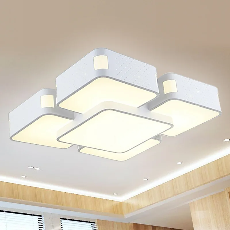 

Glorious Rectangular Living Room Lights Modern Minimalist LED Ceiling Lamp Restaurant Bedroom Ceiling Lamp Sky City