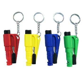 

New auto parts keychain key chain safety hammer multi-color optional birthday gift metal texture for men and women