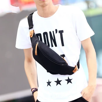 

Waist Bag Fashion Canvas Chest Bag Unisex Casual Travel Men's Shoulder Bags Handy Large Capacity Banana Fanny Pack