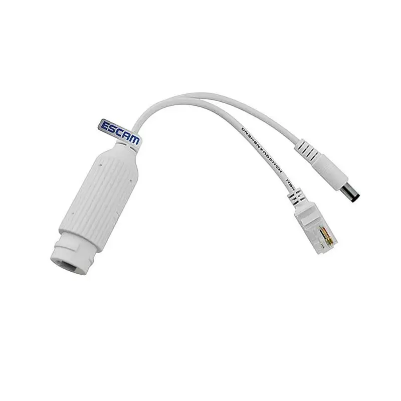 

ESCAM POE S2 POE Adapter Cable Injector 10/100M Splitter Synthesizer Separator with LEDs indicator for HD IP Camera/Wi-Fi Access