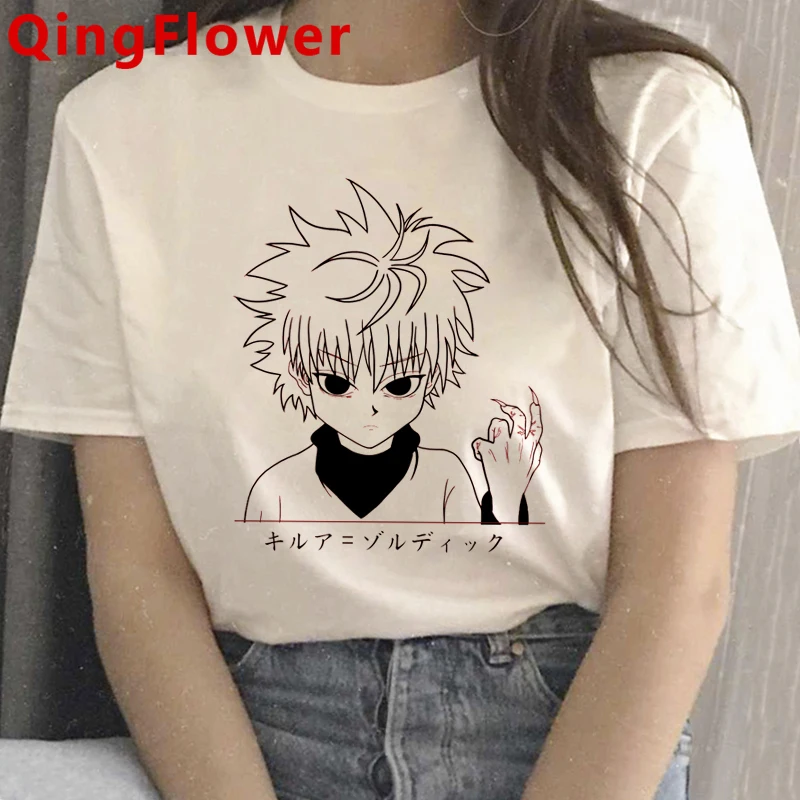 Футболка мужская с японским аниме Hunter X смешная мультяшная футболка Hisoka
