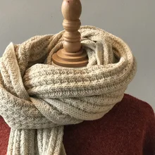 Mooirue трикотажный шарф женский зима новая Корейская версия Ins мягкий вощеный толстый шерстяной вязаный толстый шарф